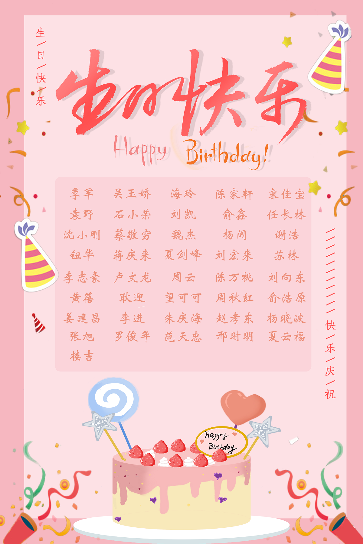 【生日祝?！抗ё?月生日的員工生日快樂(lè)！