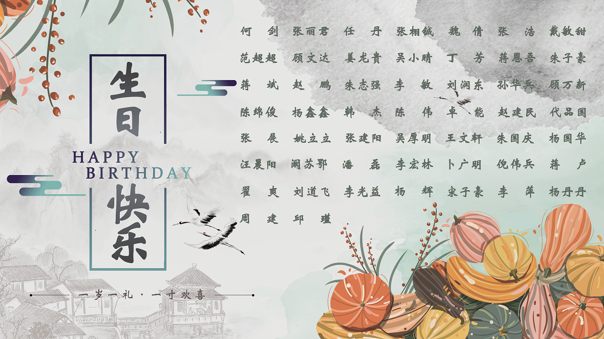 【生日祝?！抗ё?0月生日的員工生日快樂(lè)！