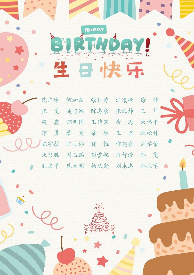 【生日祝福】恭祝11月生日的員工生日快樂(lè)！