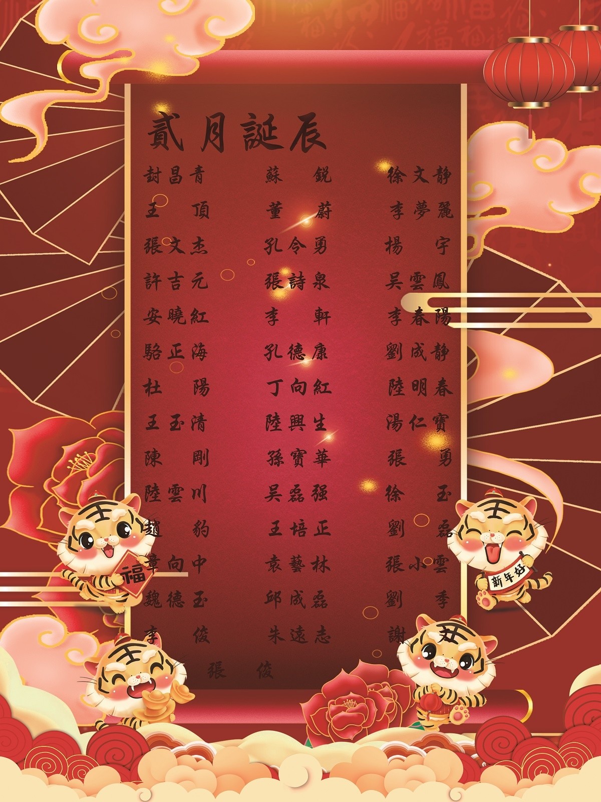【生日祝福】恭祝02月生日的員工生日快樂(lè)！